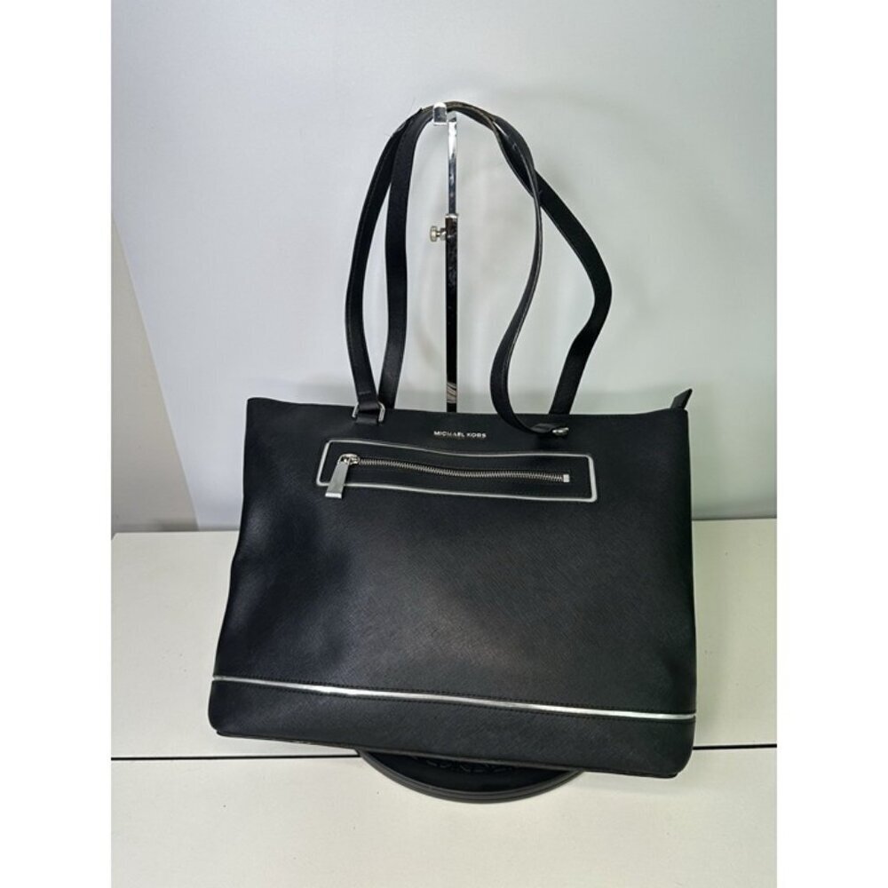 Michael Kors Large Logo Shoulder Bag Tote Leather